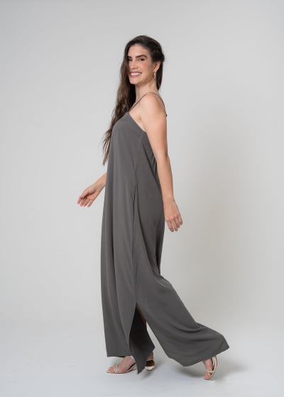 Vestido Fluir Cinza