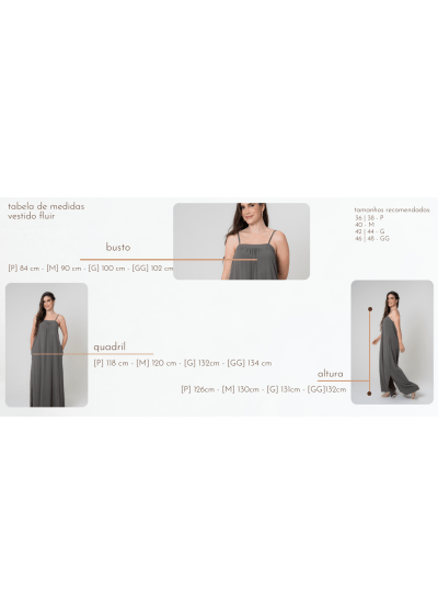 Vestido Fluir Cinza