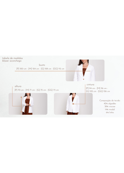 Blazer Aconchego Branco // Tecido sustentável 