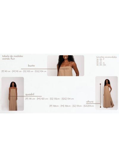 Vestido Fluir Cáqui // Tecido com linho 