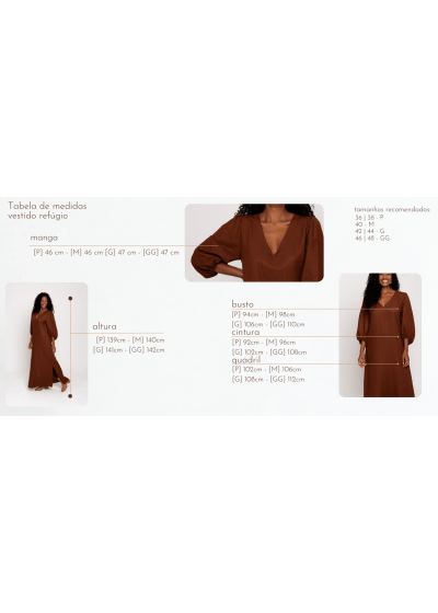 Vestido Longo Refúgio Cacau // Tecido sustentável 