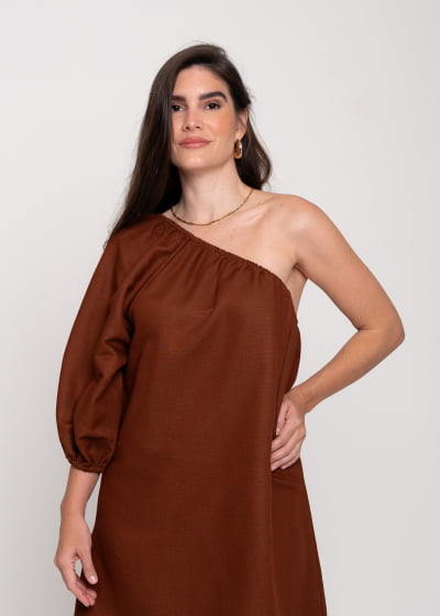 Vestido Unic Cacau// Tecido sustentável 