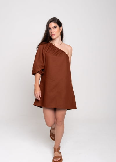 Vestido Unic Cacau// Tecido sustentável 