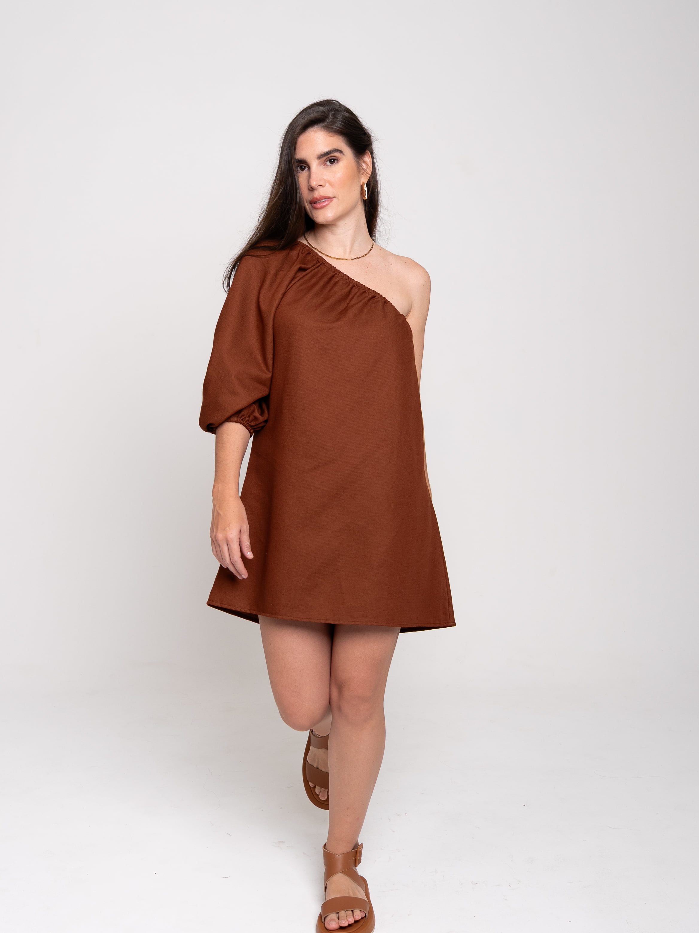 Vestido Unic Cacau// Tecido sustentável 